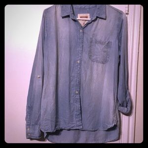 Chambray button-down shirt